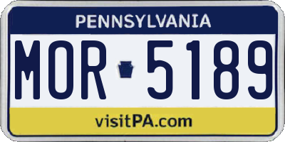 PA license plate MOR5189