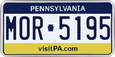 PA license plate MOR5195