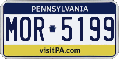 PA license plate MOR5199