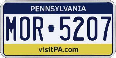 PA license plate MOR5207