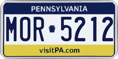 PA license plate MOR5212