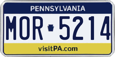 PA license plate MOR5214