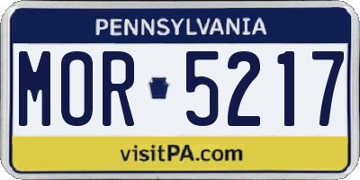 PA license plate MOR5217