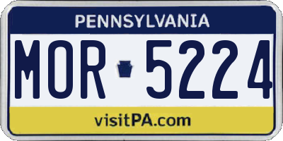 PA license plate MOR5224