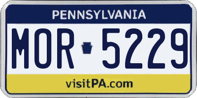 PA license plate MOR5229