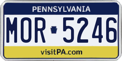 PA license plate MOR5246