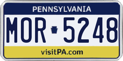 PA license plate MOR5248