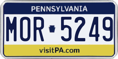 PA license plate MOR5249