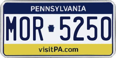 PA license plate MOR5250