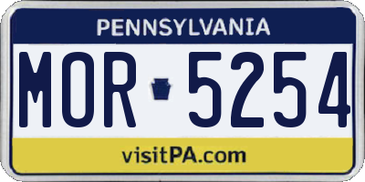 PA license plate MOR5254