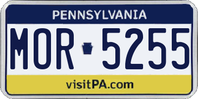 PA license plate MOR5255