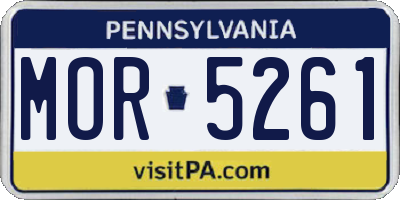PA license plate MOR5261