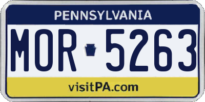 PA license plate MOR5263