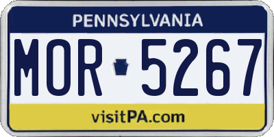 PA license plate MOR5267