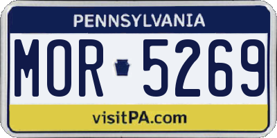 PA license plate MOR5269