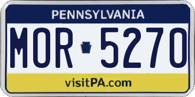 PA license plate MOR5270