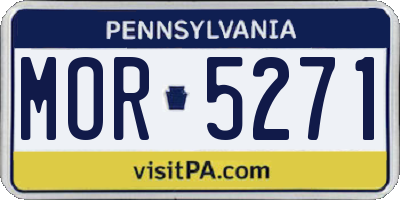 PA license plate MOR5271