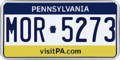 PA license plate MOR5273