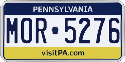 PA license plate MOR5276