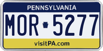 PA license plate MOR5277