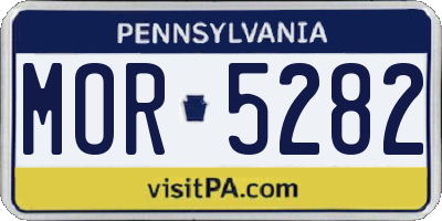 PA license plate MOR5282