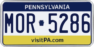 PA license plate MOR5286