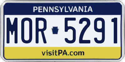 PA license plate MOR5291
