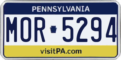 PA license plate MOR5294