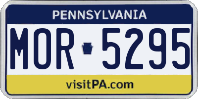 PA license plate MOR5295