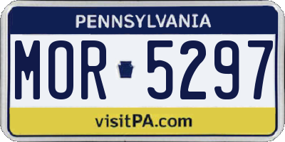 PA license plate MOR5297