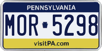PA license plate MOR5298