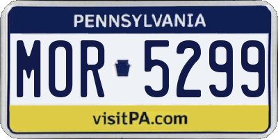PA license plate MOR5299