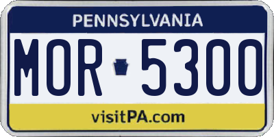 PA license plate MOR5300