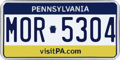 PA license plate MOR5304