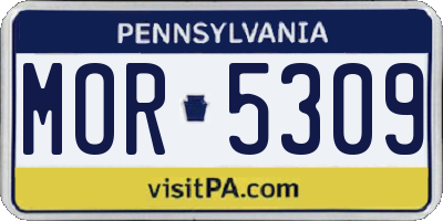 PA license plate MOR5309