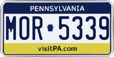PA license plate MOR5339