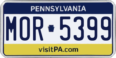 PA license plate MOR5399