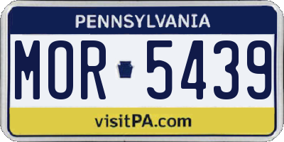 PA license plate MOR5439