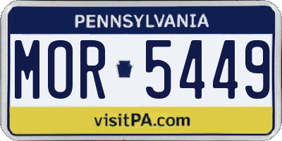 PA license plate MOR5449