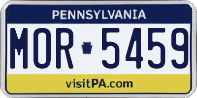 PA license plate MOR5459