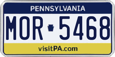PA license plate MOR5468