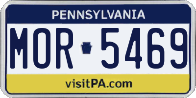 PA license plate MOR5469