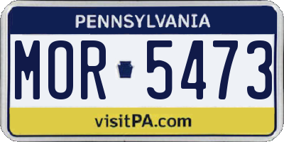 PA license plate MOR5473