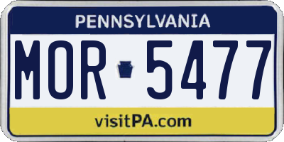 PA license plate MOR5477