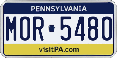 PA license plate MOR5480