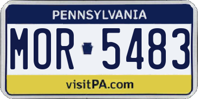 PA license plate MOR5483