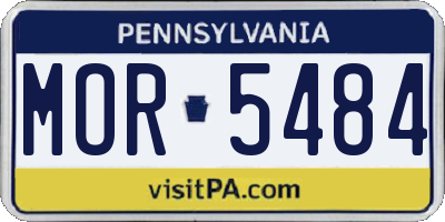 PA license plate MOR5484
