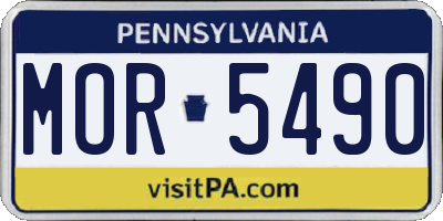 PA license plate MOR5490