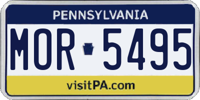 PA license plate MOR5495