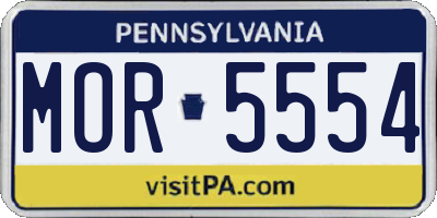 PA license plate MOR5554
